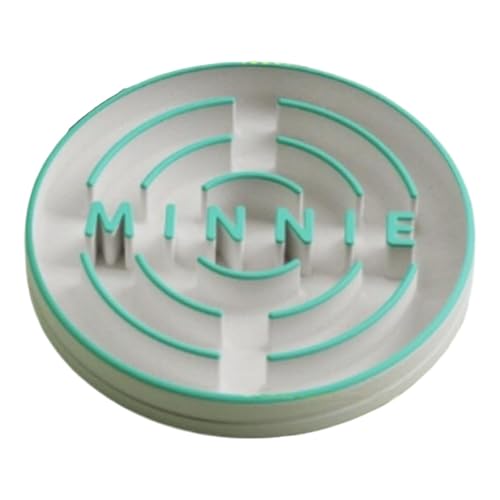 Slow Feed Bowl Individueller Katzennamen Puzzle Feeder für Katzen Aller Größen mit Dekor Design (White, 14x14x4cm) von Poo4kark