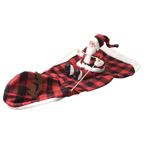 Weihnachtsmann Reitkostüm Festliche Bekleidung für Hunde als Weihnachtsoutfit (Red, C) von Poo4kark
