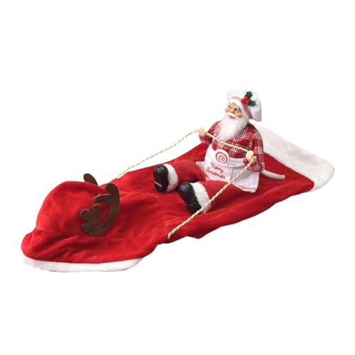 Weihnachtsmann Reitkostüm Festliche Haustierbekleidung für Hunde Weihnachtsfeiertag Outfit (Red, C) von Poo4kark