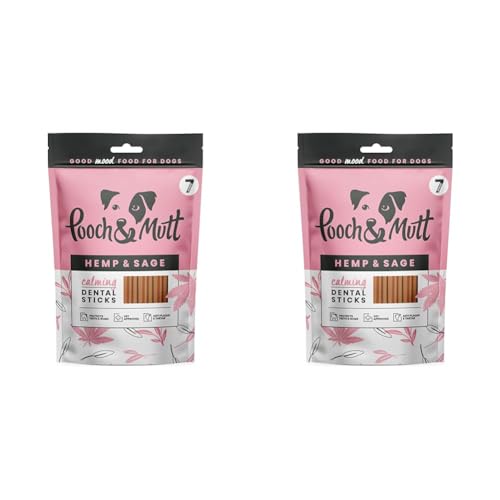 Pooch & Mutt - Dental Sticks für Hunde mit Hanf & Salbei, 251g Packung (Packung mit 2) von Pooch and Mutt
