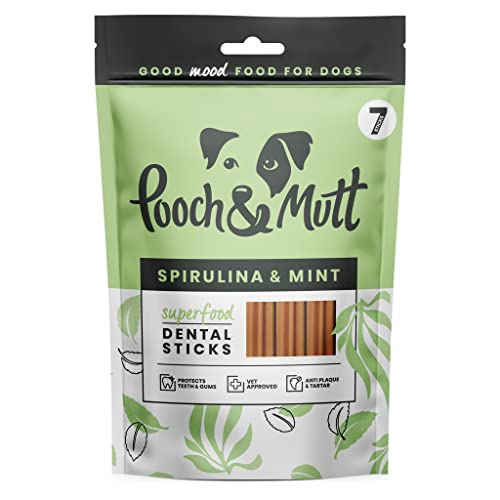Pooch & Mutt - Dental Sticks für Hunde mit Spirulina & Minze, 251g Packung von Pooch and Mutt