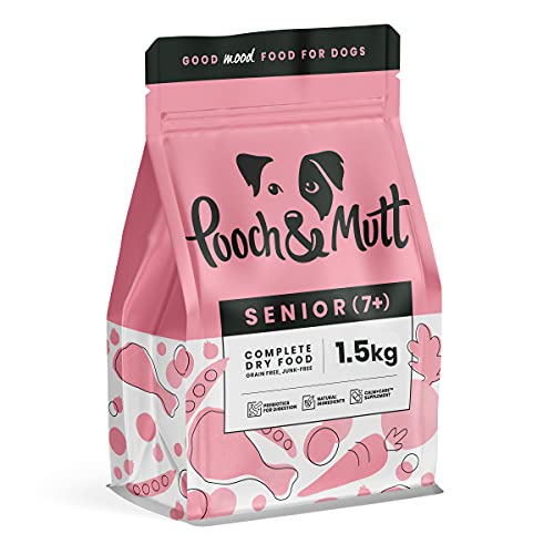 Pooch & Mutt - Getreidefreies Trockenfutter für ältere Hunde mit Huhn & Superfoods, 1,5 kg Beutel von Pooch & Mutt