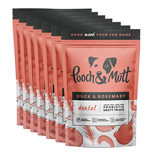 Pooch & Mutt - Fleischige Hundeleckerbissen (getreidefrei), Ente & Rosmarin, Packung mit 7x120g von Pooch & Mutt