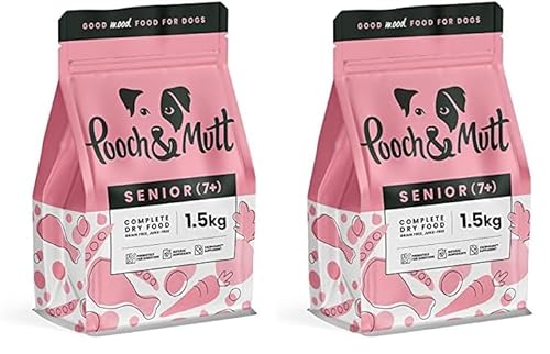Pooch & Mutt - Getreidefreies Trockenfutter für ältere Hunde mit Huhn & Superfoods, 1,5 kg Beutel (Packung mit 2) von Pooch & Mutt