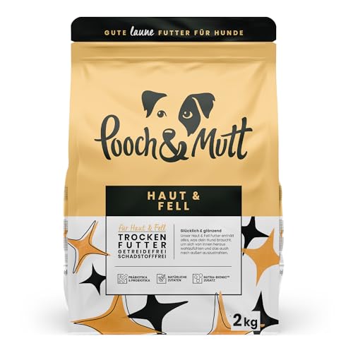 Pooch & Mutt - Soft & Shiny - Getreidefreies Trockenfutter mit Hering & Leinsamen für ausgewachsene Hunde zur Unterstützung von Haut & Fell, 2kg Beutel. von Pooch & Mutt