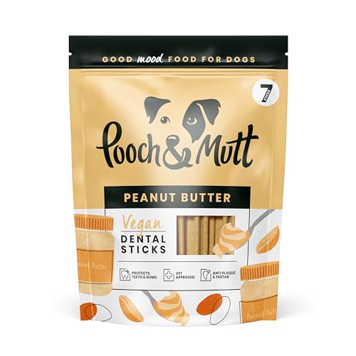 Pooch & Mutt - Training Dental Sticks für Hunde mit Erdnussbuttergeschmack, 1 Packung mit 7 Sticks von Pooch & Mutt