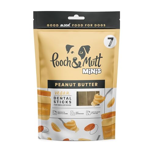 Pooch & Mutt - Kleine Training Dental Sticks für Hunde Mit Erdnussbuttergeschmack, 1 Packung Mit 7 Sticks von Pooch & Mutt