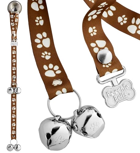 PoochieBells The Original Töpfchentrainingsglocken für Hunde, USA-Made Doggie Töpfchenglocken, einfaches Welpentraining, Laute, langlebige hängende Glocken für Tür, Signature Tracks Braun PoochieBells The Original Töpfchentrainingsglocken für Hunde, USA-Made Doggie Töpfchenglocken, einfaches Welpentraining, Laute, langlebige hängende Glocken für Tür, Signature Tracks Braun von PoochieBells