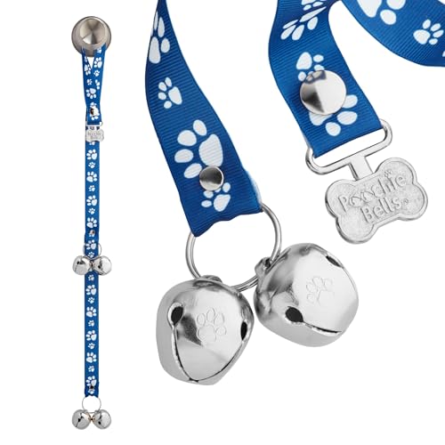 PoochieBells The Original Töpfchentrainingsglocken für Hunde, in den USA hergestellte Hunde-Töpfchenglocken, einfaches Welpentraining, laut, langlebig, hängende Glocken für Tür, Signature Tracks Navy PoochieBells The Original Töpfchentrainingsglocken für Hunde, in den USA hergestellte Hunde-Töpfchenglocken, einfaches Welpentraining, laut, langlebig, hängende Glocken für Tür, Signature Tracks Navy von PoochieBells