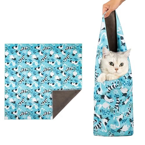 Poochies Sprouts 89,9 cm Katzenpflege-Wickeltuch, Katzenwickel zum Schneiden von Nägeln, kratzfest, Anti-Escape-beruhigende Verpackung, Katzen-Wickeltuch für erwachsene Katzen, Größe XXL Poochies Sprouts 89,9 cm Katzenpflege-Wickeltuch, Katzenwickel zum Schneiden von Nägeln, kratzfest, Anti-Escape-beruhigende Verpackung, Katzen-Wickeltuch für erwachsene Katzen, Größe XXL von Poochies Sprouts