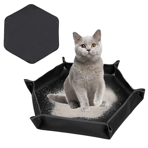 Poochies Sprouts Zusammenklappbare Katzentoilette, Katzentoilette, wasserdichte und urinbeständige Fallunterlage, tragbare Katzentoilette, 74 cm Poochies Sprouts Zusammenklappbare Katzentoilette, Katzentoilette, wasserdichte und urinbeständige Fallunterlage, tragbare Katzentoilette, 74 cm von Poochies Sprouts
