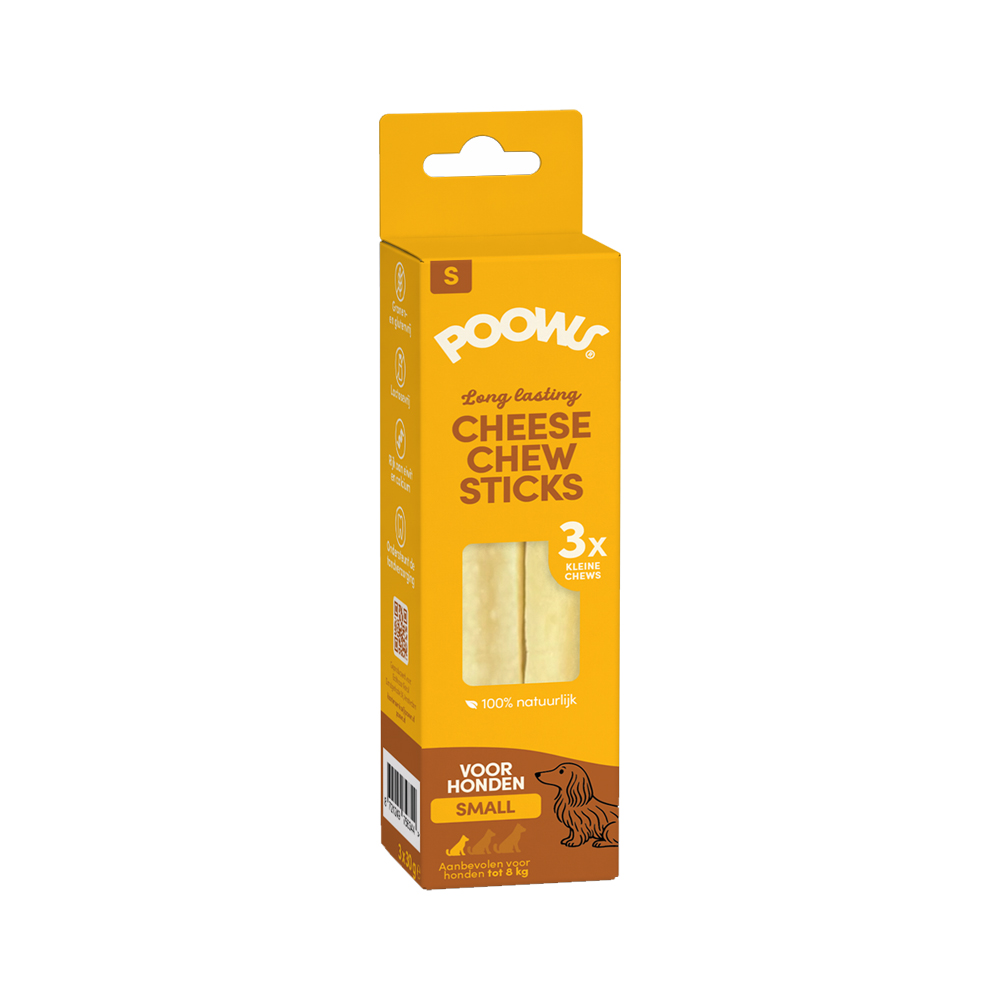 Poows Chew Sticks Käse - Hund - Large - 1 Stück Poows Chew Sticks Käse - Hund - Large - 1 Stück von Poows
