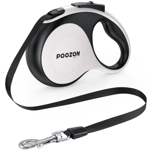 Poozonlife Retractable Dog Leash, 360° Tangle Free, 10 ft Strong Nylon Tap for Pets, Walking Leash for Small and Medium Dogs, Heavy Duty, One Button Break and Lock, Up to 33 lbs Poozonlife Retractable Dog Leash, 360° Tangle Free, 10 ft Strong Nylon Tap for Pets, Walking Leash for Small and Medium Dogs, Heavy Duty, One Button Break and Lock, Up to 33 lbs von Poozonlife