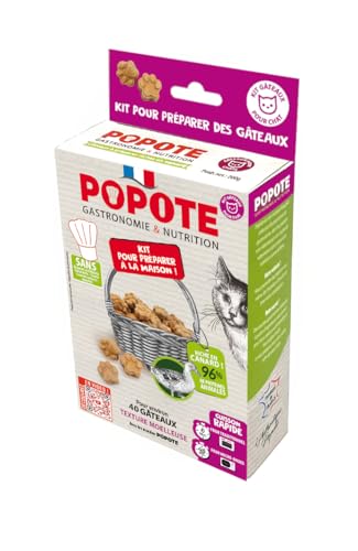 POPOTE – Leckerbissen Für Katzen – Rezeptur mit Ente – Reich an tierischen Proteinen – Hohe Verdaulichkeit – Französische Herstellung – 1 Beutel mit Zubereitung + 1 Pad – 200 gr. von Popote