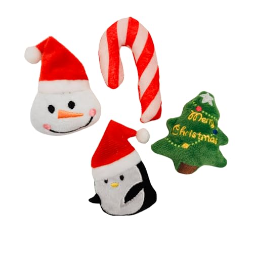 Pops & Coco Miniatur-Weihnachtsspielzeug mit Katzenminze für Katzen – niedlich und festlich – Pinguin, Baum, Zuckerstange und Schneemann – Strumpffüller für Haustiere – Miniatur klein Pops & Coco Miniatur-Weihnachtsspielzeug mit Katzenminze für Katzen – niedlich und festlich – Pinguin, Baum, Zuckerstange und Schneemann – Strumpffüller für Haustiere – Miniatur klein von Pops & Coco