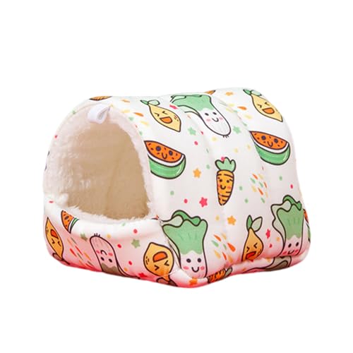 Haustierbett mit Cartoon-Muster, halbgeschlossenes Design, großer Platz, gemütlich, Winterwärme, niedlicher Mini-Käfig, Kaninchen, Eichhörnchen, Hamster, Nest, helle Farben Haustierbett mit Cartoon-Muster, halbgeschlossenes Design, großer Platz, gemütlich, Winterwärme, niedlicher Mini-Käfig, Kaninchen, Eichhörnchen, Hamster, Nest, helle Farben von Porceosy