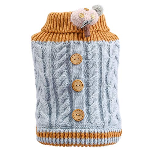 Hunde-Zubehör, Winter, Haustier, Hund, Welpen, weich, warm, gedrehte Knöpfe, Farbkontrast, Pullover, Heimkleidung Hunde-Zubehör, Winter, Haustier, Hund, Welpen, weich, warm, gedrehte Knöpfe, Farbkontrast, Pullover, Heimkleidung von Porceosy