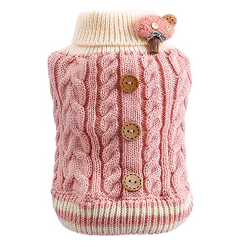 Hunde-Zubehör, Winter, Haustier, Hund, Welpen, weich, warm, gedrehte Knöpfe, Farbkontrast, Pullover, Heimkleidung Hunde-Zubehör, Winter, Haustier, Hund, Welpen, weich, warm, gedrehte Knöpfe, Farbkontrast, Pullover, Heimkleidung von Porceosy