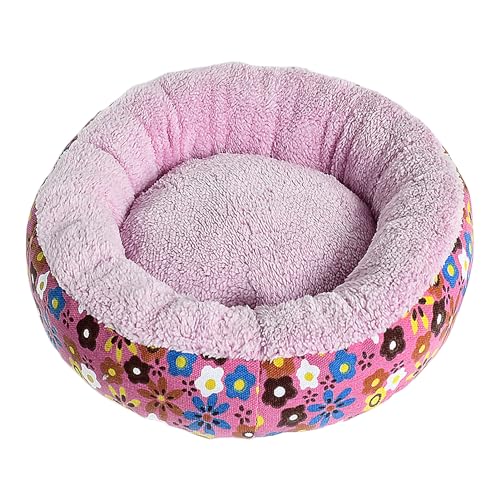 Hundebett, bedruckt, weich, bequem, atmungsaktiv, volle Füllung, hält warm, rund, für Welpen, Plüsch-Matte, Zwinger für Zimmer, weiches, warmes Haustierbett Hundebett, bedruckt, weich, bequem, atmungsaktiv, volle Füllung, hält warm, rund, für Welpen, Plüsch-Matte, Zwinger für Zimmer, weiches, warmes Haustierbett von Porceosy
