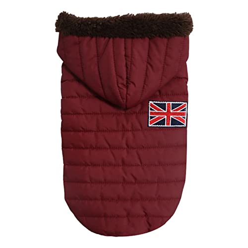 Hundekleidung, Haustierjacke, britische Flagge, hält Wärme, weiche Textur, lässig, Haustierweste für den Winter von Porceosy