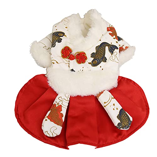 Hundezubehör, Haustierkleidung, Karpfenmuster, Vintage-Stil, verdickt, für Hunde, Katzen, Prinzessinnenkleid für den Winter Hundezubehör, Haustierkleidung, Karpfenmuster, Vintage-Stil, verdickt, für Hunde, Katzen, Prinzessinnenkleid für den Winter von Porceosy