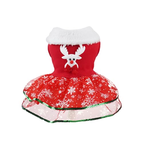 Hundezubehör, Hundekleid, modischer Stil, kreative Pailletten, bequem, warm, Polyester, Weihnachten, Festival, Haustierrock für Welpen, Haustierkleid von Porceosy