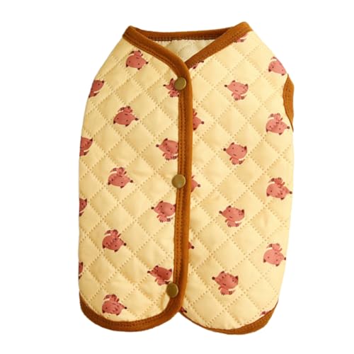 Hundezubehör, Winter-Hundemantel, niedlicher Fuchs-Druck, Knopfverschluss, Cardigan, winddicht, hält warm, ärmellos, Haustierweste, Mantel, kleine Hunde, zweibeinige Kleidung, Bluse Hundezubehör, Winter-Hundemantel, niedlicher Fuchs-Druck, Knopfverschluss, Cardigan, winddicht, hält warm, ärmellos, Haustierweste, Mantel, kleine Hunde, zweibeinige Kleidung, Bluse von Porceosy