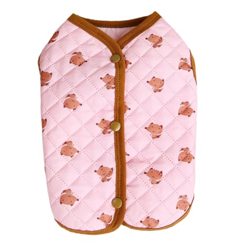 Hundezubehör, Winter-Hundemantel, niedlicher Fuchs-Druck, Knopfverschluss, Cardigan, winddicht, hält warm, ärmellos, Haustierweste, Mantel, kleine Hunde, zweibeinige Kleidung, Bluse Hundezubehör, Winter-Hundemantel, niedlicher Fuchs-Druck, Knopfverschluss, Cardigan, winddicht, hält warm, ärmellos, Haustierweste, Mantel, kleine Hunde, zweibeinige Kleidung, Bluse von Porceosy