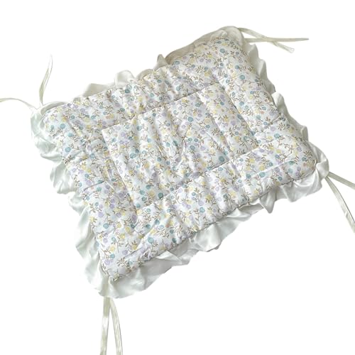 Porceosy Bequeme Haustiermatte, Blumenmuster, Bett, Spitze, Dekoration, Katzen-Schlafmatte, weiches Hundehüttenkissen, Lila, Größe S Porceosy Bequeme Haustiermatte, Blumenmuster, Bett, Spitze, Dekoration, Katzen-Schlafmatte, weiches Hundehüttenkissen, Lila, Größe S von Porceosy