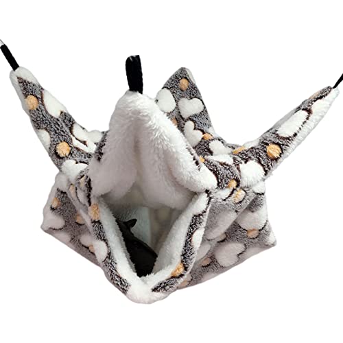 Porceosy Coral Fleece Pet Sugar Glider Hamster Doppellagige Hängematte Hängematte Eichhörnchen Schlafsack von Porceosy