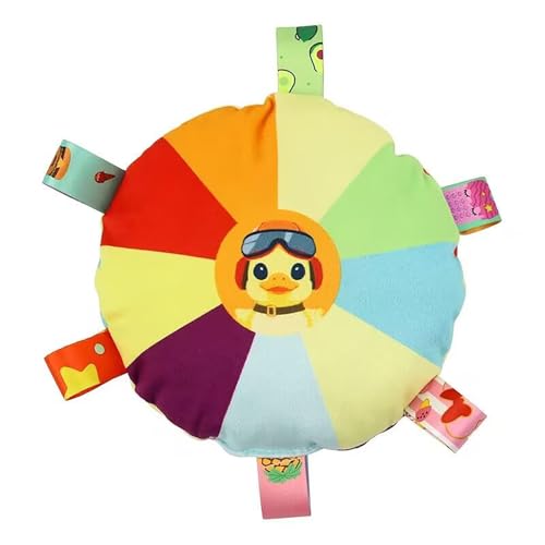 Porceosy Dog Flying Disc Toy - Soft Rainbow Plush Flying Saucer Pet Toss Toy with Bell Interactive Fetch & Training Toy for Small Medium & Large Dogs, Durable Outdoor Puppy Chew Toy for Playtime B von Porceosy