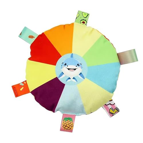 Porceosy Dog Flying Disc Toy - Soft Rainbow Plush Flying Saucer Pet Toss Toy with Bell Interactive Fetch & Training Toy for Small Medium & Large Dogs, Durable Outdoor Puppy Chew Toy for Playtime C von Porceosy