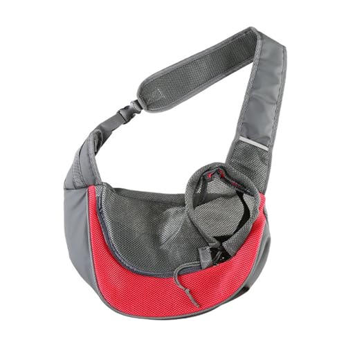 Porceosy Großer Haustier-Tragerucksack – große Kapazität, Reißverschluss, freihändige Netztasche, atmungsaktives Design, Netzstoff, Crossbody-Tasche für Spaziergänge im Freien, Rot, Größe L Porceosy Großer Haustier-Tragerucksack – große Kapazität, Reißverschluss, freihändige Netztasche, atmungsaktives Design, Netzstoff, Crossbody-Tasche für Spaziergänge im Freien, Rot, Größe L von Porceosy