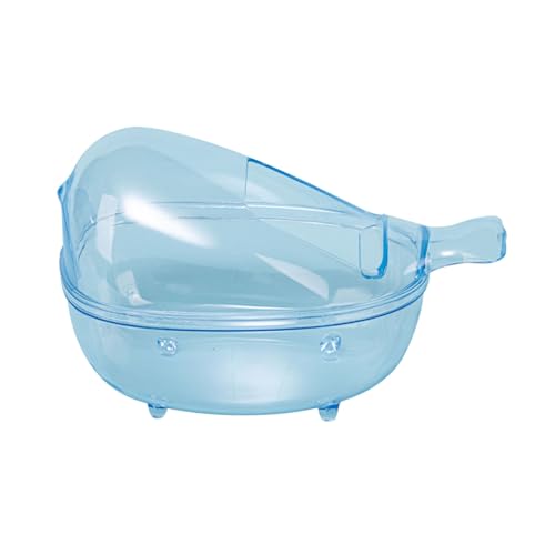 Porceosy Hamster Graben Space Kleintier-Sandbad Badezimmer transparentes Haus mit rutschfester Unterseite, High-Definition-Ansicht, Anti-Sand-Baffle, Aktivitätszentrum für Blau Porceosy Hamster Graben Space Kleintier-Sandbad Badezimmer transparentes Haus mit rutschfester Unterseite, High-Definition-Ansicht, Anti-Sand-Baffle, Aktivitätszentrum für Blau von Porceosy