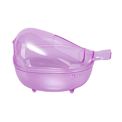 Porceosy Hamster Graben Space Kleintier-Sandbad Badezimmer transparentes Haus mit rutschfester Unterseite, High-Definition-Ansicht, Anti-Sand-Baffle, Aktivitätszentrum für lila Porceosy Hamster Graben Space Kleintier-Sandbad Badezimmer transparentes Haus mit rutschfester Unterseite, High-Definition-Ansicht, Anti-Sand-Baffle, Aktivitätszentrum für lila von Porceosy