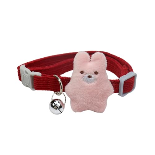 Porceosy Haustier-Halsband, attraktiv, praktisch, wiederverwendbar, Cartoon-Haustier-Lätzchen, kompatibel mit Outdoor, Rot von Porceosy