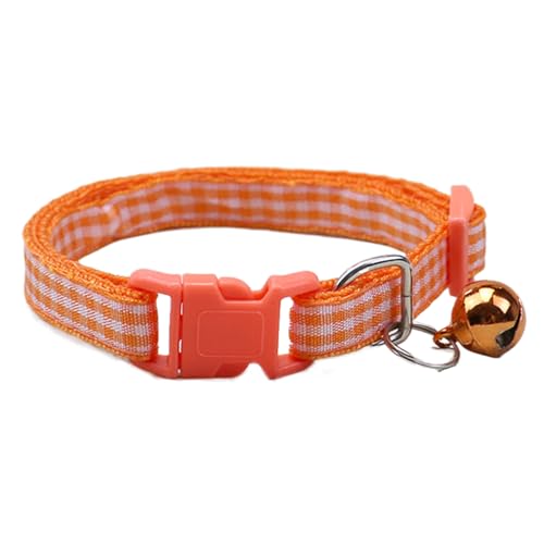 Porceosy Haustier-Halskette, bequem, lebendig, modisch, für Welpen, Katzen, mit Schnalle, kompatibel mit Heimgebrauch, Orange von Porceosy