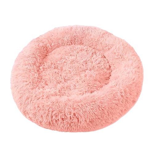 Porceosy Haustierbett mit Plüschoberfläche, gemütlich, rund, beruhigendes Haustierbett, weicher Plüsch, bequemer Schlaf, Baumwollfüllung, verdicktes, warmes Haustierbett, Rosa, Größe XXL Porceosy Haustierbett mit Plüschoberfläche, gemütlich, rund, beruhigendes Haustierbett, weicher Plüsch, bequemer Schlaf, Baumwollfüllung, verdicktes, warmes Haustierbett, Rosa, Größe XXL von Porceosy