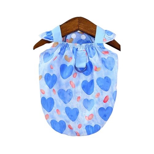 Porceosy Hautfreundliche Hundebekleidung, bequemes Haustier-Herz-Shirt, Welpen, Sommer-Halfter mit Schnappverschluss, D-Ring, waschbar, für Bichon, Alltag, Fotografie, Blau, Größe M Porceosy Hautfreundliche Hundebekleidung, bequemes Haustier-Herz-Shirt, Welpen, Sommer-Halfter mit Schnappverschluss, D-Ring, waschbar, für Bichon, Alltag, Fotografie, Blau, Größe M von Porceosy