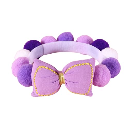 Porceosy Hundehalsband, bunt, mit Fellkugelschleifen, modisch, langlebig, Haustier-Umhängeband für Katzen, Hunde, trendig, bequem, Haustierzubehör, Lila, Größe L Porceosy Hundehalsband, bunt, mit Fellkugelschleifen, modisch, langlebig, Haustier-Umhängeband für Katzen, Hunde, trendig, bequem, Haustierzubehör, Lila, Größe L von Porceosy