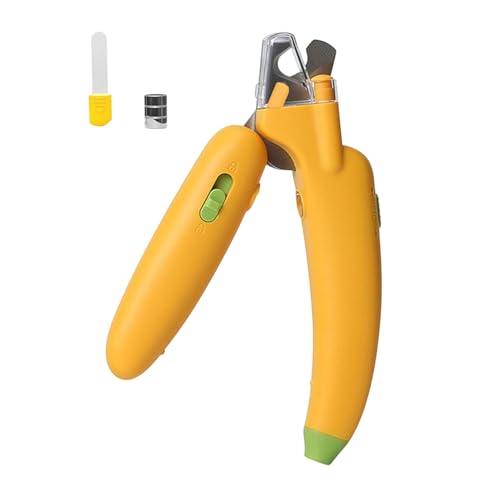 Porceosy Katzen-Nagelknipser mit eingebauter abnehmbarer Feile, ergonomisches Design, Sicherheitsverriegelungen, Haustier-Nageltrimmen, professionelles Fellpflege-Werkzeug, Gelb Porceosy Katzen-Nagelknipser mit eingebauter abnehmbarer Feile, ergonomisches Design, Sicherheitsverriegelungen, Haustier-Nageltrimmen, professionelles Fellpflege-Werkzeug, Gelb von Porceosy