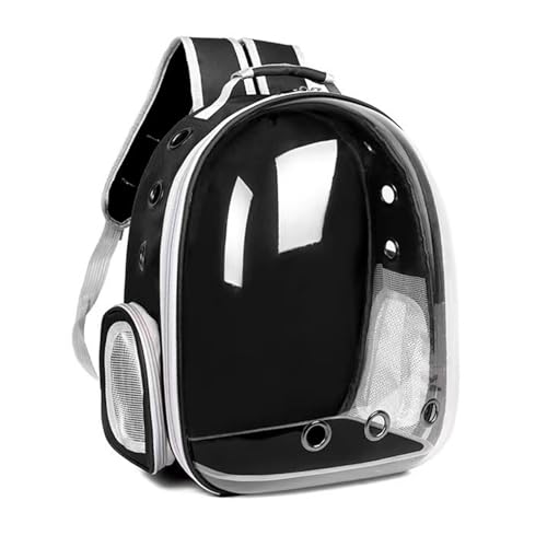 Porceosy Katzentragerrucksack, transparenter Weltraumkapsel-Haustiertrage, atmungsaktiver Hunde-Wanderrucksack für kleine Hunde, Katzen, Reisebedarf, Schwarz Porceosy Katzentragerrucksack, transparenter Weltraumkapsel-Haustiertrage, atmungsaktiver Hunde-Wanderrucksack für kleine Hunde, Katzen, Reisebedarf, Schwarz von Porceosy