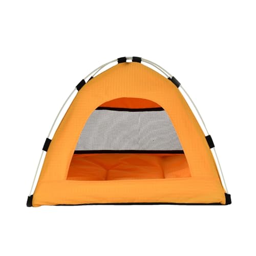 Porceosy Katzenzelt, Bett, faltbar, Welpenhütte, tragbar, für drinnen und draußen, Haustierhöhle, kühles Haustier-Campingzelt für Katzen und kleine Hunde, Kaninchen, Gelb Porceosy Katzenzelt, Bett, faltbar, Welpenhütte, tragbar, für drinnen und draußen, Haustierhöhle, kühles Haustier-Campingzelt für Katzen und kleine Hunde, Kaninchen, Gelb von Porceosy