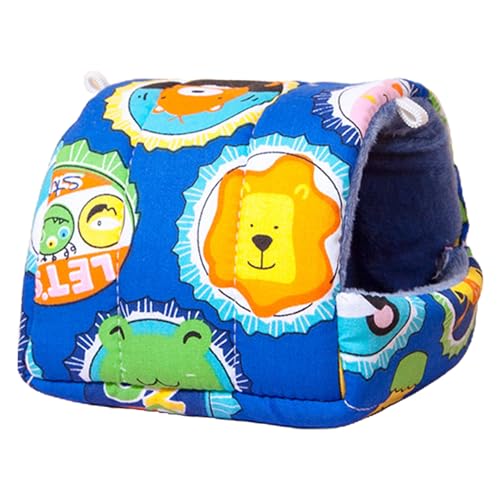 Porceosy Kleintierbett, gemütlich, Winter, warm, Baumwolle, halbgeschlossenes Design, bietet bequemen Ruheplatz, Cartoon-Muster, Hamsternest Porceosy Kleintierbett, gemütlich, Winter, warm, Baumwolle, halbgeschlossenes Design, bietet bequemen Ruheplatz, Cartoon-Muster, Hamsternest von Porceosy
