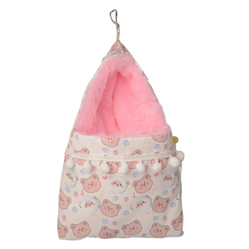 Porceosy Kuscheliger Plüsch-Schlafsack für kleine Tiere, bietet Wärme und Komfort, Herbst- und Winternest für Hamster von Porceosy