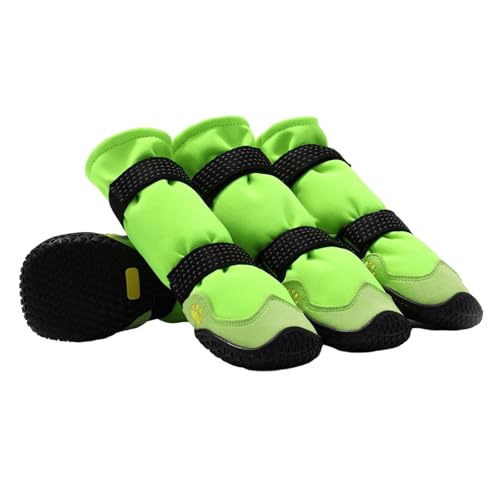 Porceosy Niedliche, bequeme Hundeschuhe zum Spazierengehen, wasserdichte Schneestiefel mit reflektierenden Riemen, atmungsaktiv, rutschfeste Sohle, Größe M bis L, Grün, 4 Stück Porceosy Niedliche, bequeme Hundeschuhe zum Spazierengehen, wasserdichte Schneestiefel mit reflektierenden Riemen, atmungsaktiv, rutschfeste Sohle, Größe M bis L, Grün, 4 Stück von Porceosy