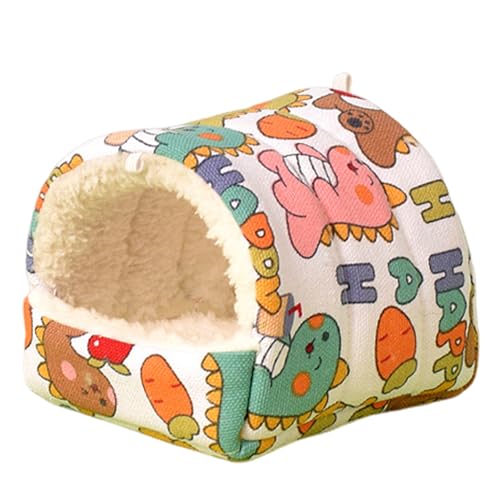 Porceosy Niedliches Haustierbett, Hamsternest, Cartoon-Muster für kleine Tiere, bunt, bequem, Eichhörnchenhaus mit großem Raum, halbgeschlossenes Design, sicher, zuverlässig Weiß M Porceosy Niedliches Haustierbett, Hamsternest, Cartoon-Muster für kleine Tiere, bunt, bequem, Eichhörnchenhaus mit großem Raum, halbgeschlossenes Design, sicher, zuverlässig Weiß M von Porceosy