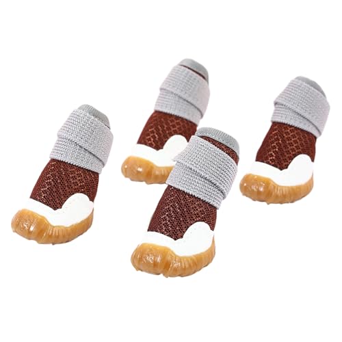 Porceosy Reflektierendes Haustierzubehör, rutschfeste Hundeschuhe, 4 Stück, reflektierend, rutschfest, Pfotenschutz, Befestigungsband, Haustierzubehör, Kaffee, M Porceosy Reflektierendes Haustierzubehör, rutschfeste Hundeschuhe, 4 Stück, reflektierend, rutschfest, Pfotenschutz, Befestigungsband, Haustierzubehör, Kaffee, M von Porceosy