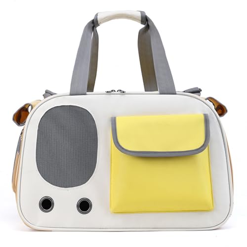 Porceosy Safe Pet Bag Strong Carrier Stand Sure Here's A Product Title for Convenient Lightweight Breathable Foldable Travel Dogs Cats Portable Durable Yellow von Porceosy