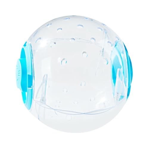 Porceosy Transparenter Hamsterball, Laufen, Multi-Loch, atmungsaktives Design, Schnallenverschluss, lindert Langeweile, Kristallzubehör, lustige Übung, Blau, Größe S von Porceosy
